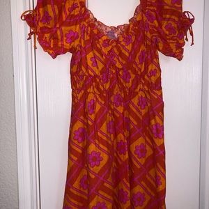 Show Me Your Mumu x Barbie Nikki mini dress in Malibu Daisy print NWOT
